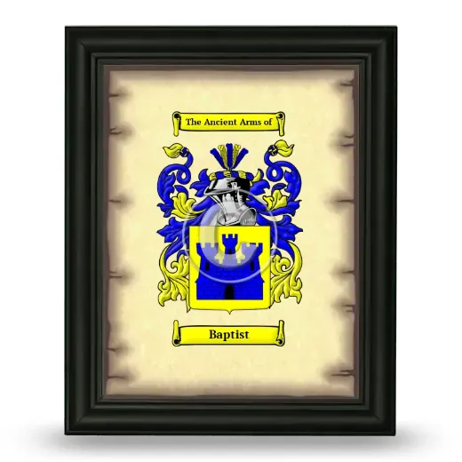 Baptist Coat of Arms Framed - Black