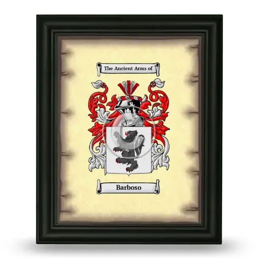 Barboso Coat of Arms Framed - Black