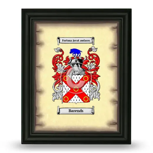 Barends Coat of Arms Framed - Black