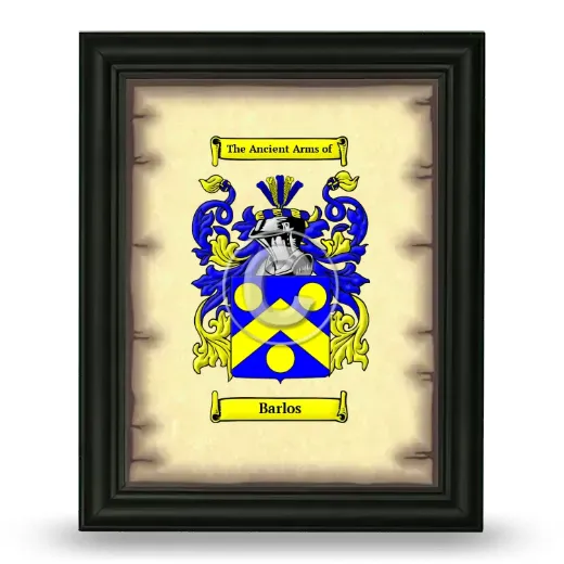Barlos Coat of Arms Framed - Black
