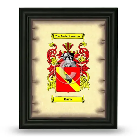 Barn Coat of Arms Framed - Black