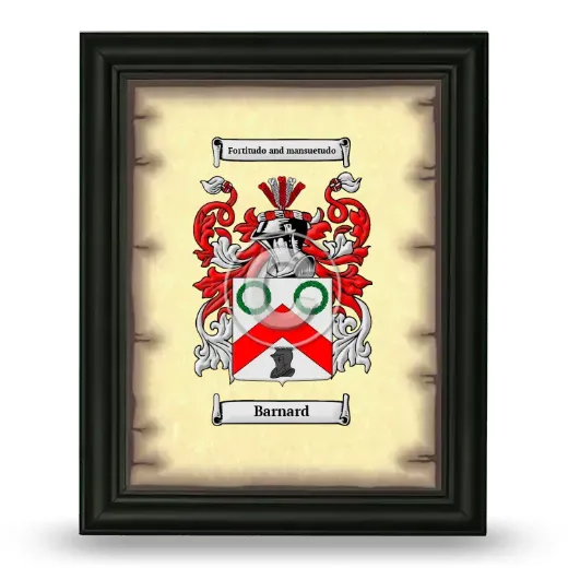 Barnard Coat of Arms Framed - Black