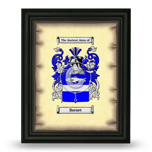 Barnet Coat of Arms Framed - Black