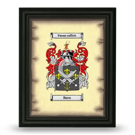 Baro Coat of Arms Framed - Black