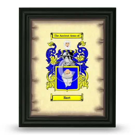 Bart Coat of Arms Framed - Black