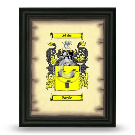 Bartle Coat of Arms Framed - Black