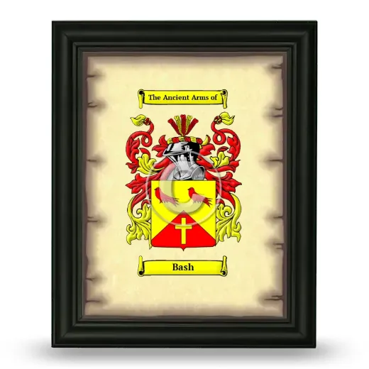 Bash Coat of Arms Framed - Black