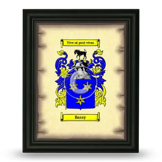 Bassy Coat of Arms Framed - Black