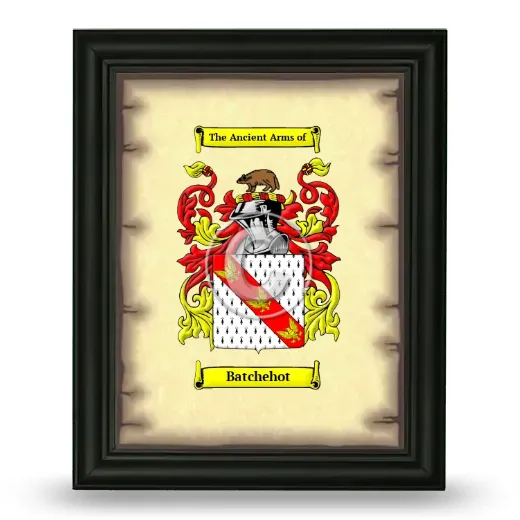 Batchehot Coat of Arms Framed - Black