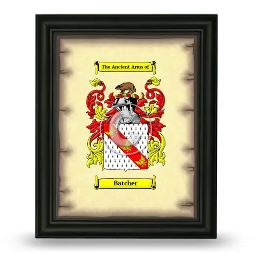Batcher Coat of Arms Framed - Black