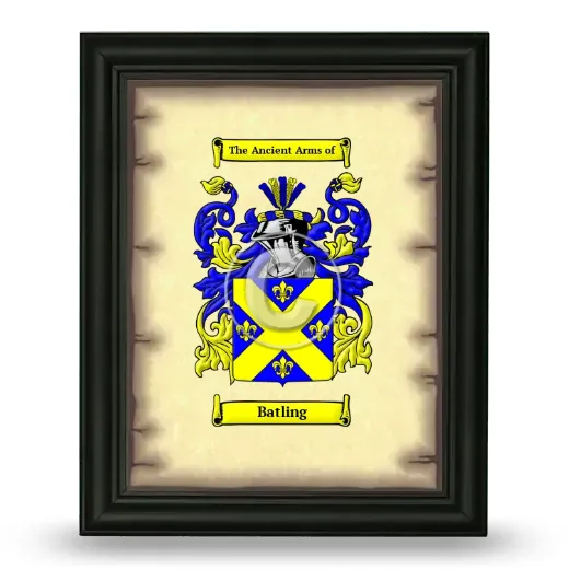 Batling Coat of Arms Framed - Black