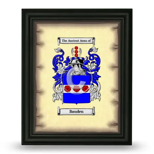 Bauden Coat of Arms Framed - Black