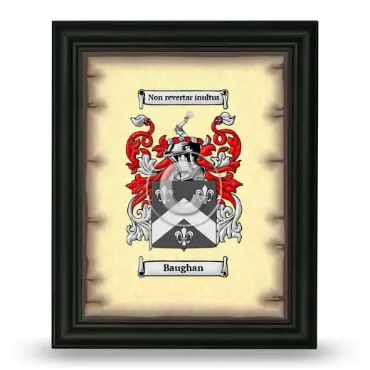 Baughan Coat of Arms Framed - Black