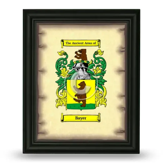 Bayer Coat of Arms Framed - Black