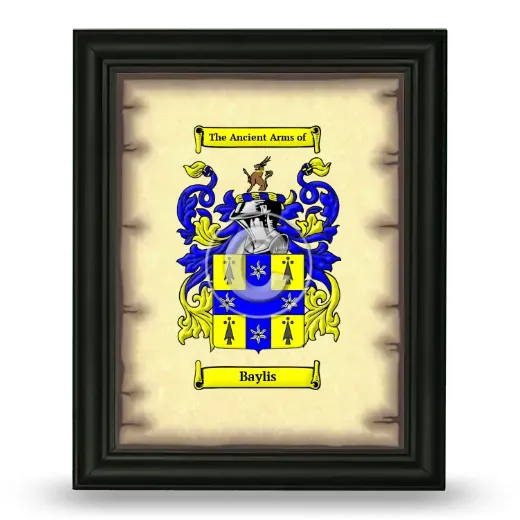 Baylis Coat of Arms Framed - Black