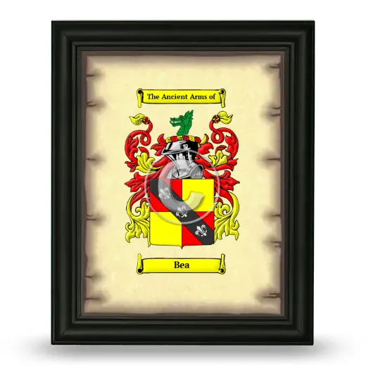 Bea Coat of Arms Framed - Black