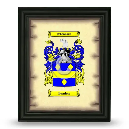 Beaden Coat of Arms Framed - Black