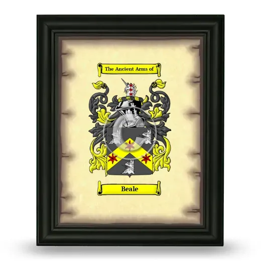 Beale Coat of Arms Framed - Black