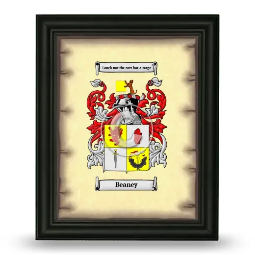 Beaney Coat of Arms Framed - Black