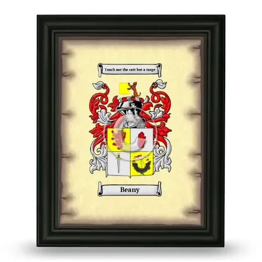 Beany Coat of Arms Framed - Black