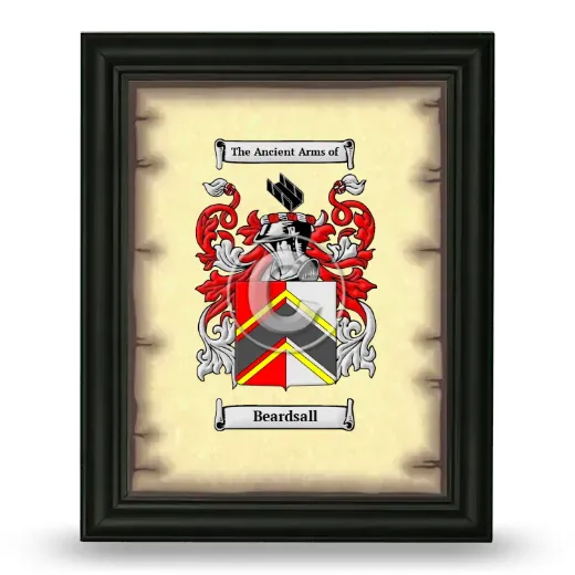 Beardsall Coat of Arms Framed - Black