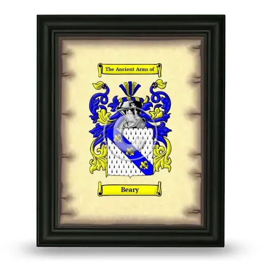 Beary Coat of Arms Framed - Black