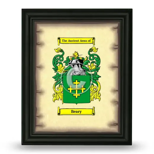 Beary Coat of Arms Framed - Black