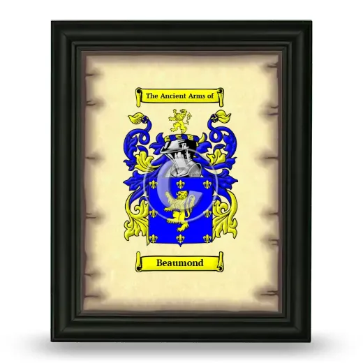 Beaumond Coat of Arms Framed - Black