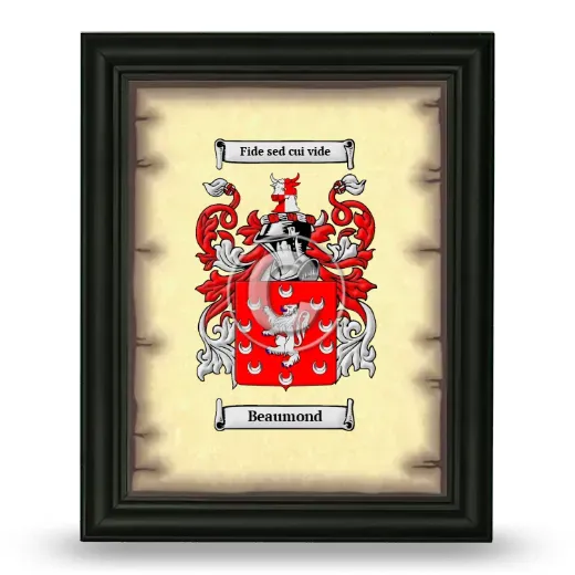 Beaumond Coat of Arms Framed - Black