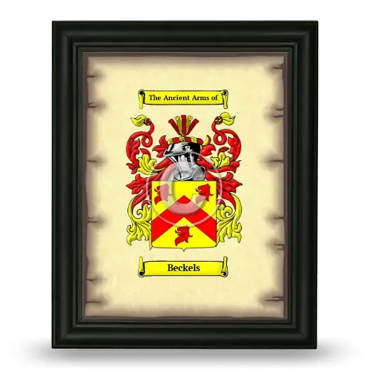 Beckels Coat of Arms Framed - Black