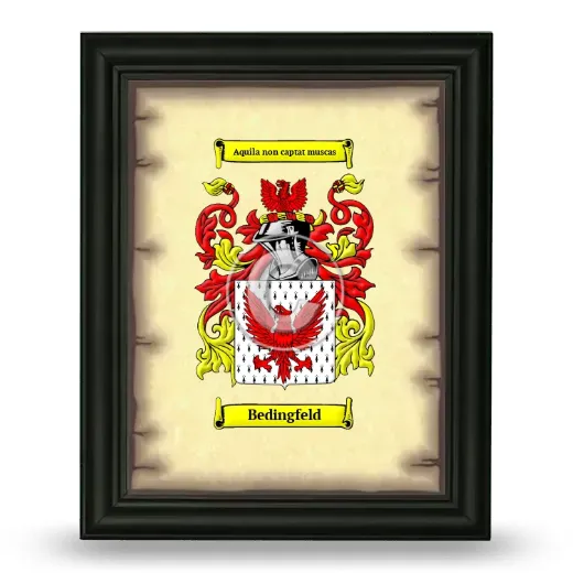 Bedingfeld Coat of Arms Framed - Black