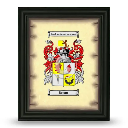 Beean Coat of Arms Framed - Black