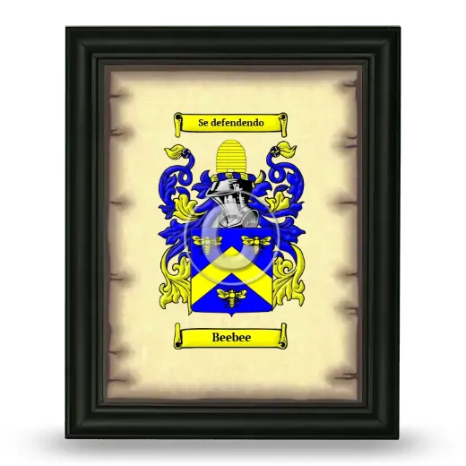 Beebee Coat of Arms Framed - Black