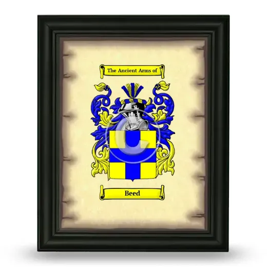 Beed Coat of Arms Framed - Black