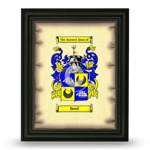 Beed Coat of Arms Framed - Black