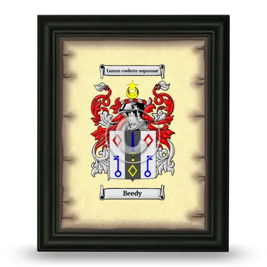 Beedy Coat of Arms Framed - Black
