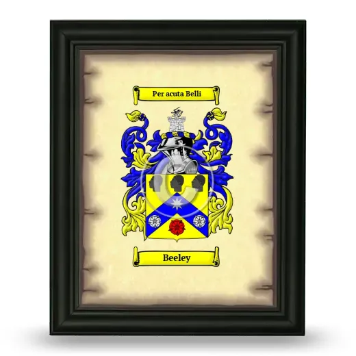 Beeley Coat of Arms Framed - Black