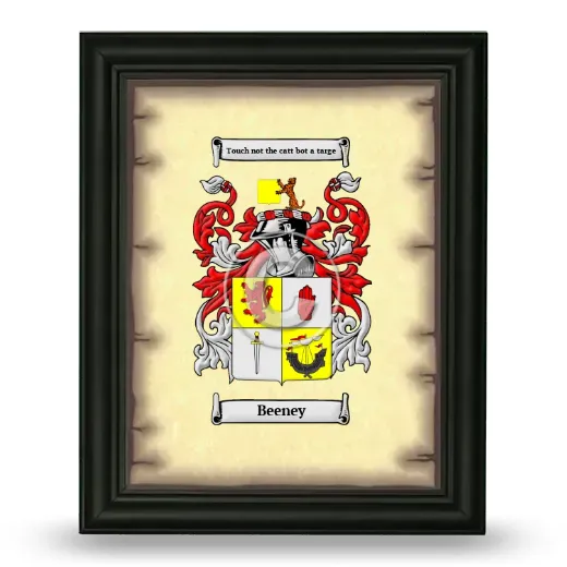Beeney Coat of Arms Framed - Black