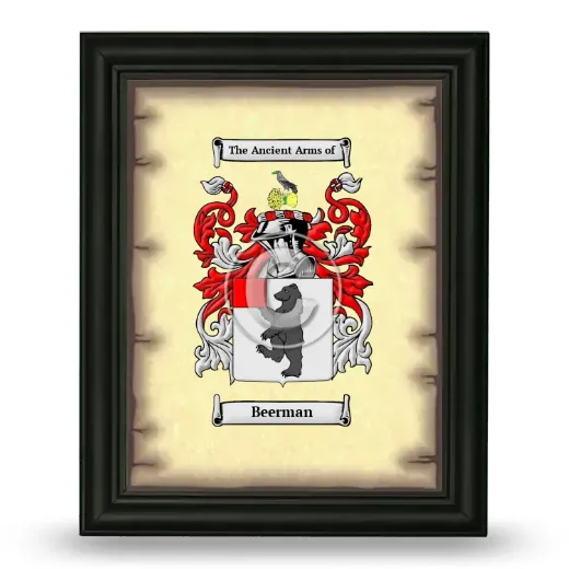Beerman Coat of Arms Framed - Black