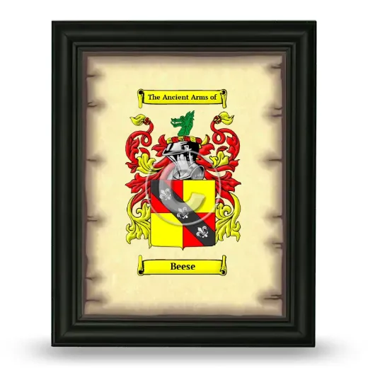 Beese Coat of Arms Framed - Black