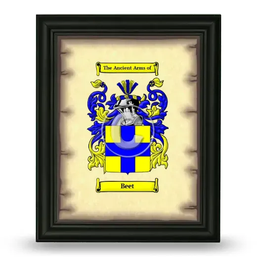 Beet Coat of Arms Framed - Black