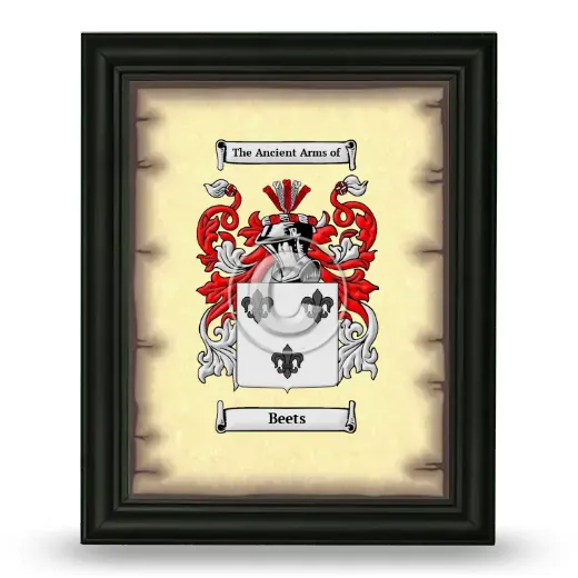 Beets Coat of Arms Framed - Black