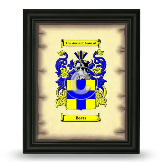 Beets Coat of Arms Framed - Black