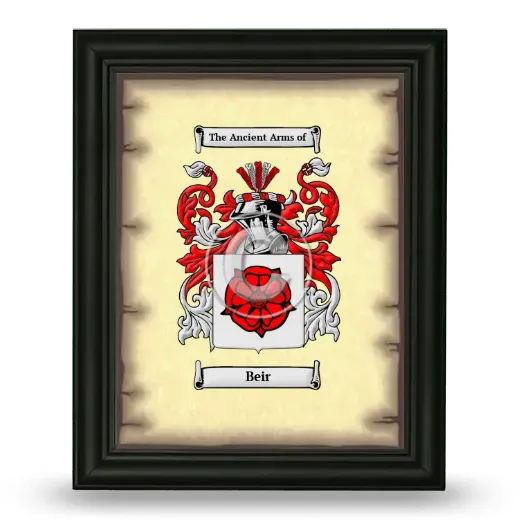 Beir Coat of Arms Framed - Black