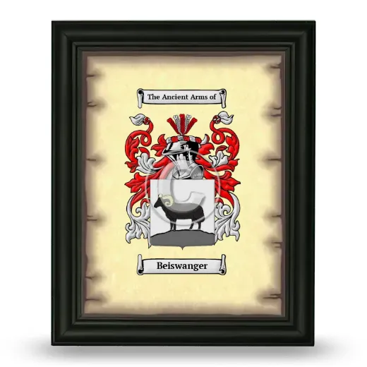 Beiswanger Coat of Arms Framed - Black
