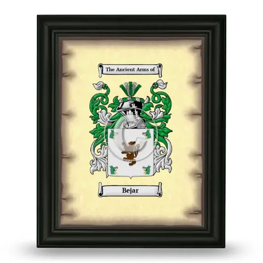 Bejar Coat of Arms Framed - Black