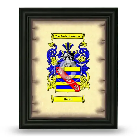 Belch Coat of Arms Framed - Black