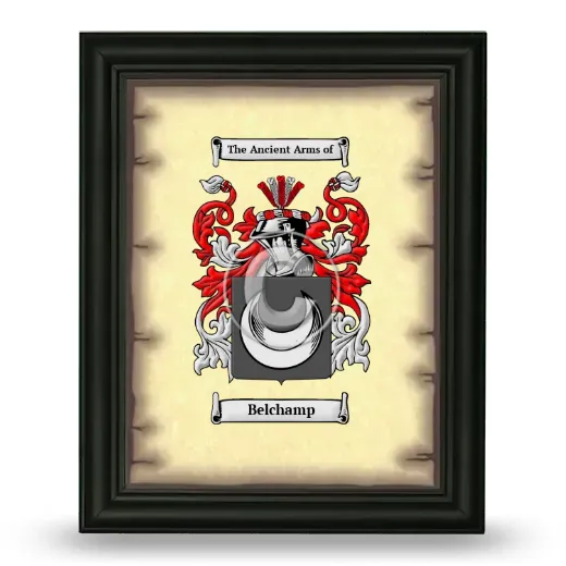 Belchamp Coat of Arms Framed - Black