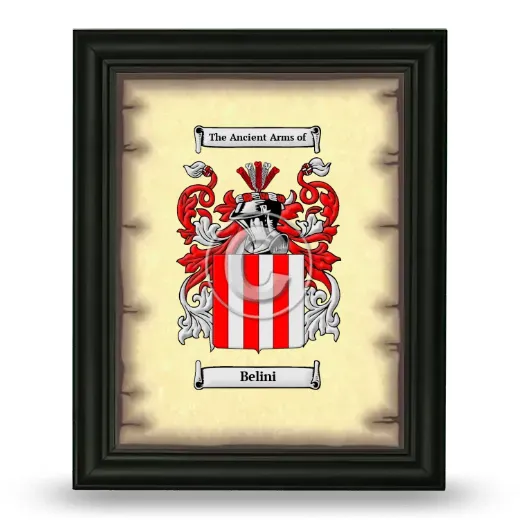 Belini Coat of Arms Framed - Black