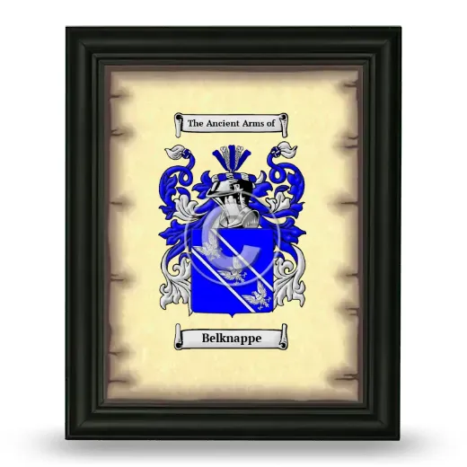 Belknappe Coat of Arms Framed - Black